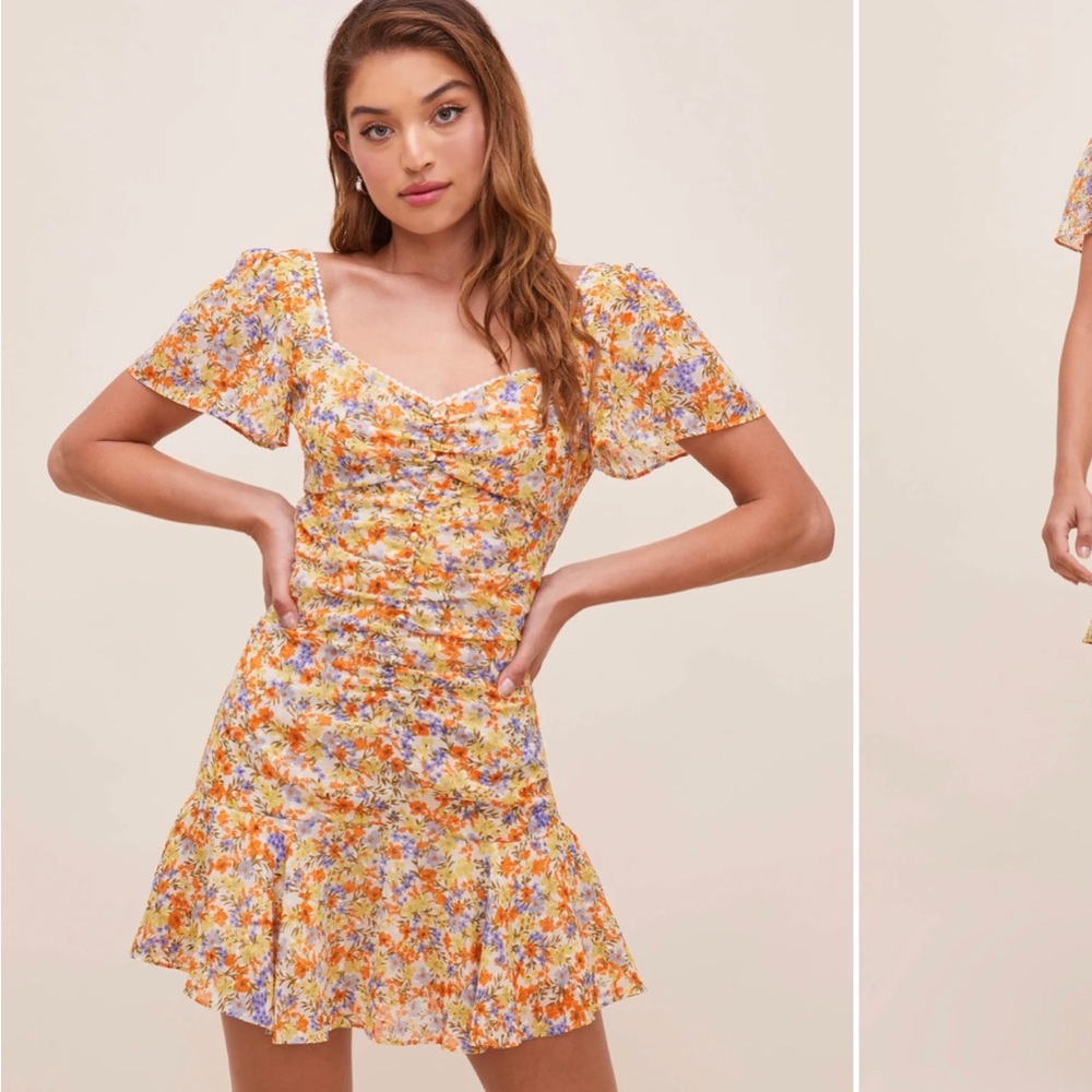 ASTR the label mini flared  floral dress